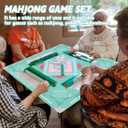 Mahjong Table Mat: 32.4 * 32.4 Inches Non-Slip and Noise-Reducing Mahjong Mat, Suitable for Mahjong, Poker, and Board Games. It Comes with 4 Mahjong Rule Cards, 2 Dice, and 1 Storage Bag. (Green)