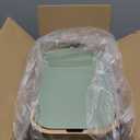 CEROELDA Small Bathroom Trash Can with Lid Soft Close-5L/1.3 Gal Slim Garbage Can-Metal Step Wastebasket-Rectangle Narrow Waste Bin for Office, Bedroom, Toilet, Live Room-Green