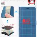 TUCCH Wallet Case, iPhone 12 Pro/12 5G, Lake Blue, TPU Shockproof Inner Shell, PU Leather, RFID Blocking, Card Holder, Magnetic Stand, Compatible with 6.1-inch