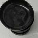 Tioncy 8 Pieces Shallow Pet Dishes for Food and Water 5.3 Inch Whisker Fatigue Relief Pet Bowl Wide Puppy Food Black Wet Feeding Bowls for Stray Cats Puppy Kittens Ferrets