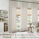 Pinch Pleated 90 Inch Linen Curtains for Living Room Bedroom 2 Panels Cream Natural Memory Trained Pinch Pleat Back Tab Light Filtering Semi Sheer Window Drapes Birch Curtains 40 x 90 Inches Long