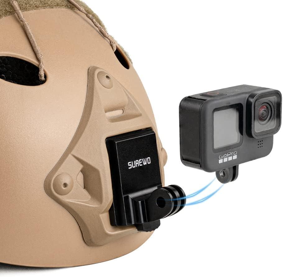 Aluminum NVG Mount Compatible with GoPro Hero 13/12/11/10/9/8/7/6/5 Black, Tactical Helmet NVG Mount Compatible with DJI Osmo Action 5 pro/4/3/2,Insta360 ONE R/Crosstour and Most Action Cameras