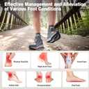 Men's Orthopedic Mid Trekking Hiking Boots: Comfortable Plantar Fasciitis Ankle Support Work Walking Running Shoes, Orthotic Cushion Sport Gym Cross Training Trail Sneakers for Foot Heel Pain Relief