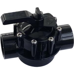 4724 4716 263038 2 Port 1.5 & 2 Inch Positive Seal Valve Replacement for Spa Diverter Valve (Black)