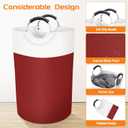 BlissTotes Laundry Basket, Laundry Hamper, Collapsible Laundry Baskets, Dirty Clothes Hamper, Waterproof Laundry Basket with Foam Protected Aluminum Handles for College Dorm, Family 75L (Red)