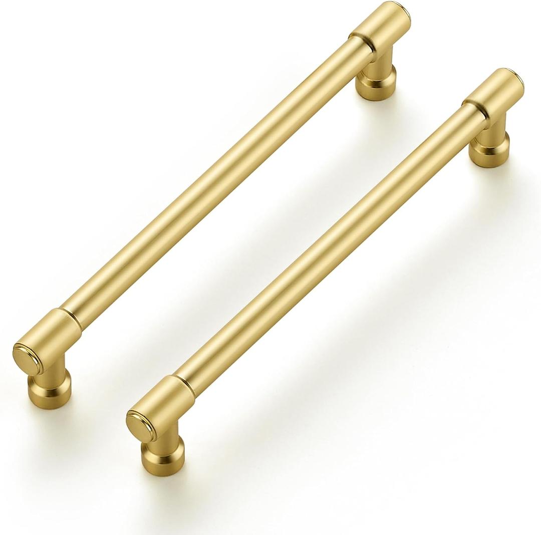 Ravinte Brushed Gold Kitchen Pulls Cabinet Handles 6-1/4 Inch 10 Pack