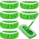 6Pack Reusable Coral Fleece Mop Pads Washable Wet Mopping Cloths and Dry Sweeping Cloths for Swiffer Sweeper – Washable Wet & Dry Microfiber Pads for Surface/Hardwood Floor Cleaning, Tile & More.
