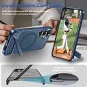 for Samsung Galaxy S26 Case with Screen Protector+Lanyard Wrist Strap,Magnetic Translucent Matte Rugged Slim Phone Cover Built in Invisible Kickstand [Fit for MagSafe],2026 Navy Blue