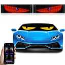 2Pcs Programmable Devil Eyes Light for Cars | LED Eyes for Truck Windshield | Bluetooth APP Control | Can Edit Text/Graffiti/Animations