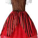 ReliBeauty Girls Pirate Dress Sea Buccaneer Costume, 6-7/130