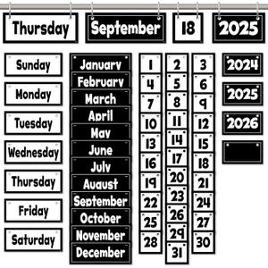 Teacher Created Resources Black and White Flip Calendar