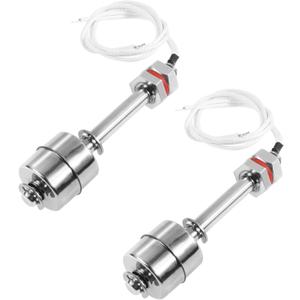 2 Pcs Stainless Steel Float Switch Water Level Sensor Water Level Controller Sensor Switch M10 for Smart Toilet Solar Tank Pool Pump Liquid Control Length 77mm Silver