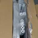 Mondazie Ski Storage Rack for Garage Freestanding Ski Holder for 5 Pair Skis, Helmet, Goggles, Goves, Indoor Snowboard Rack Organizer Stand for Home, Shed, Basement, White, 13"D x 33"W x 13.5"H