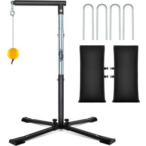 Baseball Softball Batting Tee with Tethered Ball, Auto Reset Baseball Swing Trainner, Softball Hitting Trainner, Height Adjustable 20-45 inches Hitting Tee Improve Swing Power,Accuracy