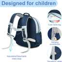 CAMTOP Toddler Backpack for Boys Girls 2-4, Kids Backpacks for Kindergarten Preschool, 12" H Small Bookbag for Daycare Travel (Navy, 12''- Not fit A4 folder)