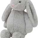 Gray Bunny Stuffed Animal - Adorable Plush Companion for Cuddles & Playtime. Soft & Huggable with Lifelike Features. Ideal Gift for Kids (Grey 15.8")