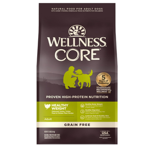 Wellness CORE Grain-Free High-Protein Small Breed Dry Dog Food, Natural Ingredients, Made in USA with Real Meat (Adult, Healthy Weight, 12-Pound Bag)