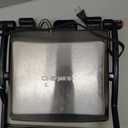 Chefman Panini Press Grill and Gourmet Sandwich Maker Non-Stick Coated Plates, Opens 180 Degrees to Fit Any Type or Size of Food, Stainless Steel Surface and Removable Drip Tray, 4 Slice, Black