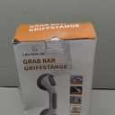 LEVERLOC Grab Bars for Bathtubs and Showers 2 Pack Suction Grab Bar, Heavy Duty 12 Inch Shower Handle Removable Bath Handrails for Seniors and Elderly, Bathroom Safety Grip No Drilling Waterproof Grey (Gray)