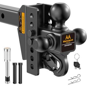 Adjustable Trailer Hitch - Drop Hitch Fit 2" Receiver -6" Drop/Rise