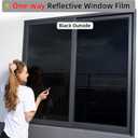 FuFin One-Way Window Privacy Film with Free Installation Tools,Premium PET Material,Heat Control 99% UV Blocking and Privacy Protection Window Film.Window Tint for Home Office (Black 31.5"78.7")