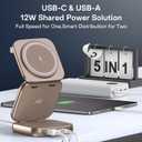 5-in-1 Wireless Charger for MagSafe, AC ISLAND Portable Travel Charging Station, 35W Max Qi2 Fast Foldable Magnetic Stand, Evolved for iPhone 17-12 Series, Apple Watch, AirPods (with 35W Adapter)