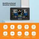 SMARTRO Weather Station Wireless Indoor Outdoor Thermometer for Home, Large Color Display Digital Clock, Forecast with Barometer, Ambient Temperature Humidity Monitor with Moon Phase