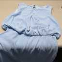 Women Summer Casual Dressy Sleeveless Smocked Wide Leg Linen Jumpsuits Rompers 2025 Trendy Travel Outfit L