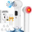 Pore Vacuum Blackhead Remover Kit - 5 Suction Heads & Extractor Tools, 3 Adjustable Suction Levels - Facial Pore Cleansing for Women&Men (White)