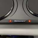 Elite Gourmet EDB-302BF# Countertop Double Cast Iron Burner, 1500 Watts Electric Hot Plate, Temperature Controls, Power Indicator Lights, Easy to Clean, Black