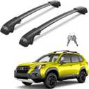 Wonderdriver 300lbs Lockable Roof Rack Cross Bars Compatible with Subaru Forester Wilderness 2022-2026,Heavy Duty Aluminum Roof Rails Crossbars Black Rooftop Cargo Carrier Luggage