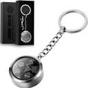 Mini DND Dice,DNDND 6mm Metal Dice Set with Kyechain Silver Stailess Steel Case and Gorgeous Gift Box for Dungeons and Dragon D&D Game (Iron with Silver Case)