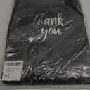 100 Pack Black Thank You Bags, Plastic Bags with Handles, 12 X 15 Inches (2.36 Mil Thickness) for Small Business, Boutique, Retail, Packaging Supplies to Hold Clothes