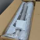 Stainless Steel Straight Spring Loaded Mud Flap Hangers Brackets Mudflap Holders Mounts Set 1-1/8" Bolt Spacing 30" Length with Aluminum Reflective Tapes fit for Semi Trucks, 2 pcs