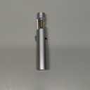 Torch Lighter, Butane Refillable Multifunction Straight Flame Bright Lighter Windproof Adjustable Color with Safety Lock Jet Lightsaber Flame for Outdoor, Campfires, BBQ, Candles, Camping (Silver)