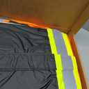 fortresswear Hi Vis Rain Jackets for Men Reflective Waterproof High Visibility Class 3 Safety Rain Suit with Black Bottom,Removable Hood 4X-Large-5X-Large