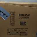 SpaceAid 7 Tier Rotating Shoe Rack Tower, Spinning Shoe Display Lazy Susan, Revolving 360 Shoe Rack Storage Round Carousel, Vertical Handbag Rotate Shoes Closet Organization (7-Tier White)