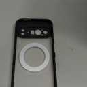 Compatible with Google Pixel 9 Pro XL Case with 360 Magnetic Ring Stand [Compatible with Mag-Safe ] Shockproof Translucent Phone Case for Google Pixel 9 Pro XL 6.8 inches,Black