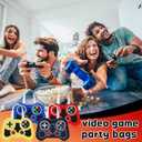 Silkfly 24 Pcs Video Game Party Favor Bags Non Woven Reusable Gaming Goodie Treat Gift Bags with Handles Gaming Party Supplies(4 Colors,24 Pcs)
