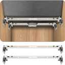 2-Pack Upgraded Undermount Sink Bracket, Undermount Sink Support Kit(Telescopic Length 20"-55"), Stainless Steel Horizontal Sink Bracket, Adjustable Support Pole for Kitchen Small Sink