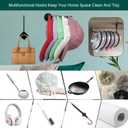 New 6.6-Inch Multifunctional Tumbler Lid Organizer, Cup Lid Holder, Glass Lid Hooks, Rotate at Any Angle, Also Can Be Used as a Hat Rack, Baseball Cap Wall Hanging (Square 2 Pcs)