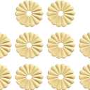 uxcell 10pcs Cabinet Knob Backplate, 1.22 Inch Lotus Leaf Shape Radial Brass Backplate Washers Classical Furniture Decoration Gasket for Cabinet Drawer Cupboard Doors Hardware