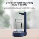 Portable Water Bottle Dispenser Pump Smart USB Charging Desktop Water Dispenser Water Dispenser with 7 Levels of Intelligent Quantitative Water for Home Office Outdoor (Blue)