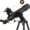 Telescope,GALAEYES 100mm Aperture 600mm FL w/Star-Finding System for iOS/Android, Telescope for Adults high Powered, Refractor Telescopes for Beginners,w/High-Precision Adjustment,Black