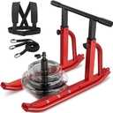 Football Sleds and Chutes, Weight Sled, Workout Fitness Sled for Training- Running Speed, Agility, Soccer, Strength, Adjustable Height Handle, Fits 1" & 2" Weight Plates