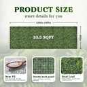 Artificial Boxwood Roll Panel Backdrop: 40"X120" UV-Anti Greenery Faux Grass Wall Hedge for Indoor Outdoor Green Decor & Backyard Background Decorations Fence Covering Privacy
