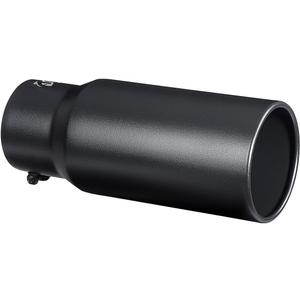 Black Exhaust tip - 4'' Inlet Bolt on Design- Black Coated Stainless Steel Car Muffler Tips 4" ID x 5"OD x 12"L