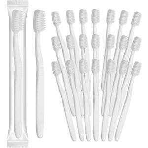 200 Pack Individually Disposable Toothbrushes Wrapped Soft Bristle Toothbrush Single Use Travel Toothbrush Portable Manual One Time Use Tooth Brush Kit for Travel Women Men Hotel Donation