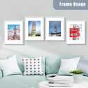 BESCRCL 11x14 Picture Frame White Set of 6, Display Pictures 8x10 with Mat or 11x14 without Mat, Photo Frames for Wall Mounting