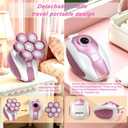 Electric Razors for Women, 7D Shavers for Women with LED Display, Rechargeable Waterproof Electric Shaver, 5-in-1 Multi-Function Body Hair Shaver Grooming Kit for Legs/Face/Armpits/Bikini(Pink)